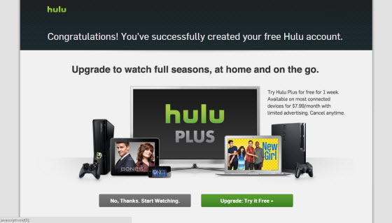 Hulu Plus ترقية الصفحة خارج الولايات المتحدة مع Getflix